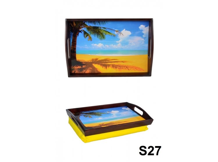 Поднос на подушке с ручками. Лето S27