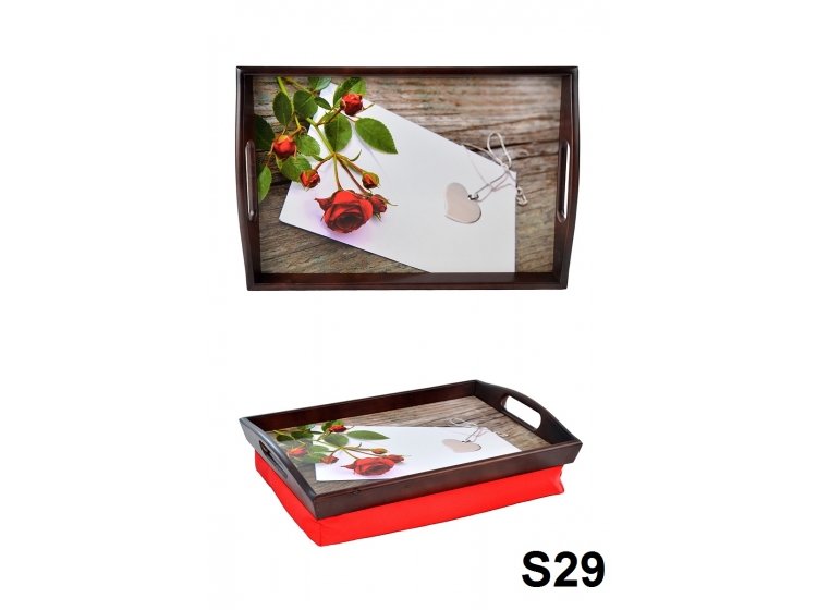 Поднос на подушке с ручками. Лето S29