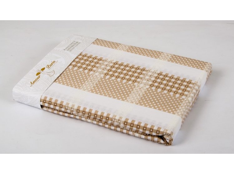 Пододеяльник Amour Paris. Ранфорс Vanessa бежевого цвета