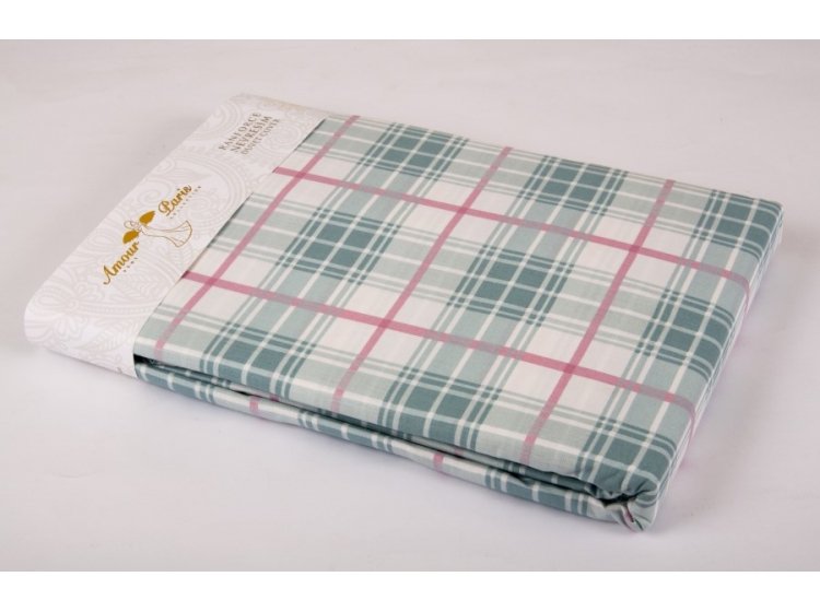 Пододеяльник Amour Paris. Ранфорс Victor бирюзового цвета