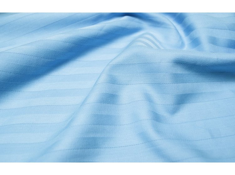 Пододеяльник Lotus. Сатин страйп голубой