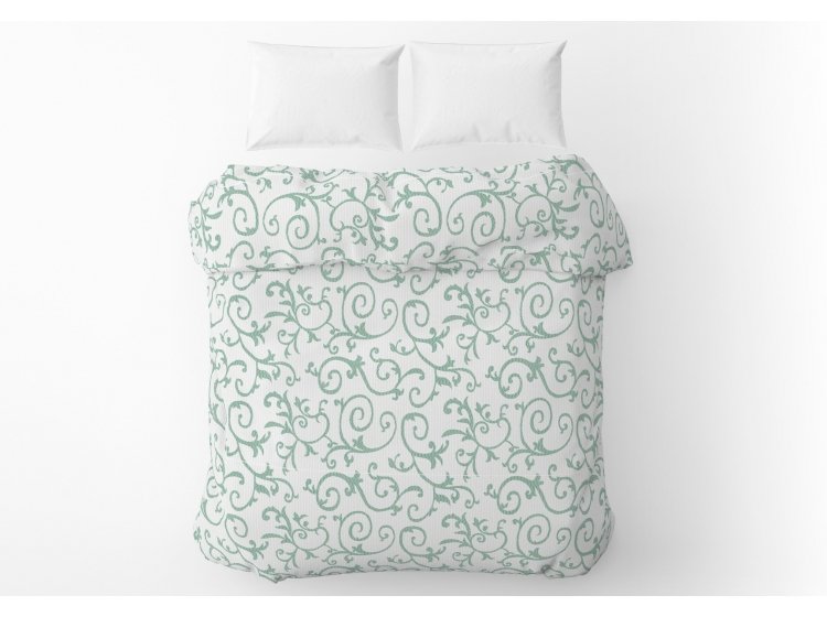 Пододеяльник Home line. Бязь Вензель зеленый