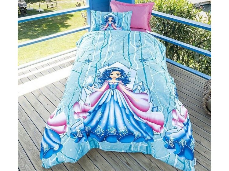 Подростковое постельное белье Altinbasak.  Ранфорс Ellie Candy простынь на резинке