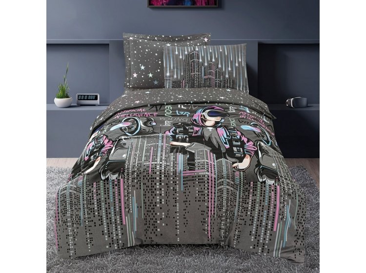 Постельное белье Altinbasak.  Ранфорс 3D Noctis Shadows