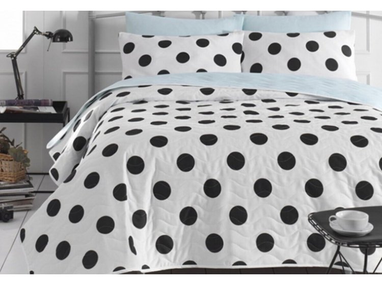 Покрывало стеганое с наволочками Eponj Home. Mixpuan a.mavi