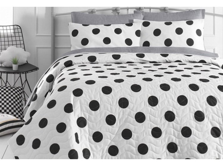 Покрывало стеганое с наволочками Eponj Home. Mixpuan maxi gri