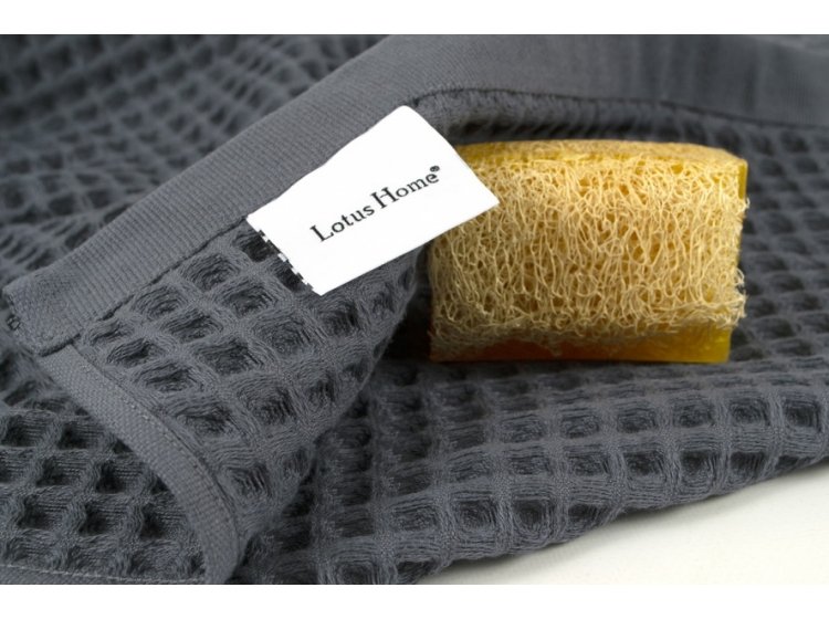 Полотенце вафельное Lotus Home. Waffle antrasit