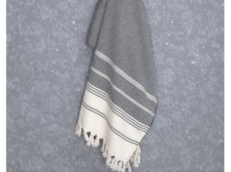 Пляжное полотенце Arya. Bergama черное