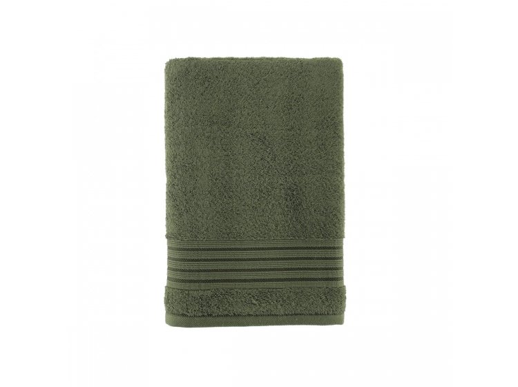 Полотенце махровое Arya. Жаккард Dophne темно-зеленое