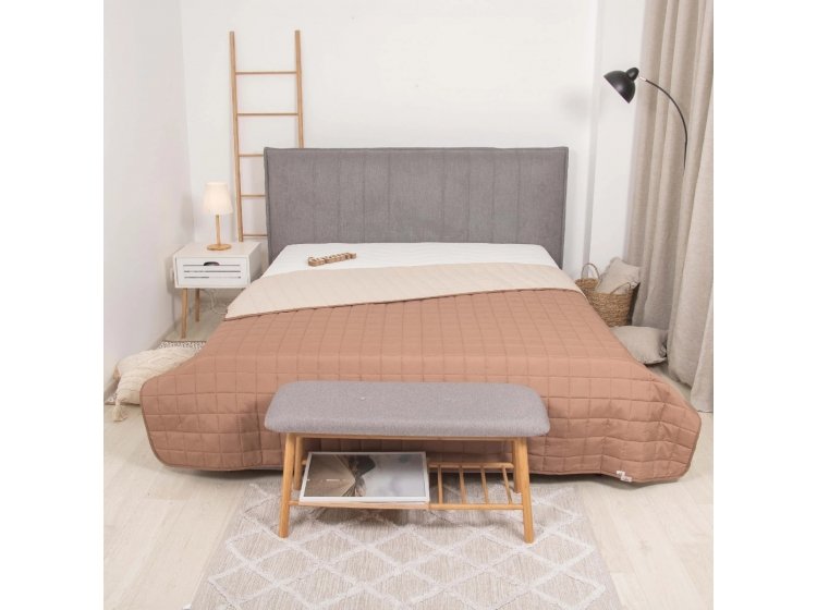 Покрывало стеганное Viluta. Дуэт капучино