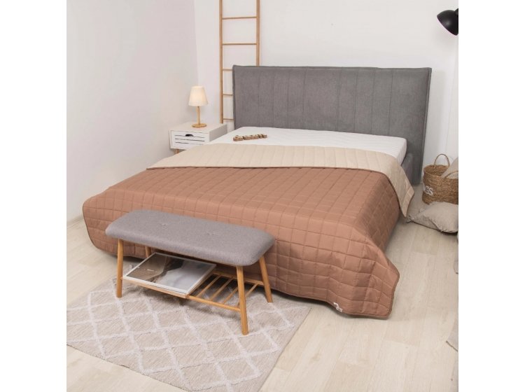 Покрывало стеганное Viluta. Дуэт капучино