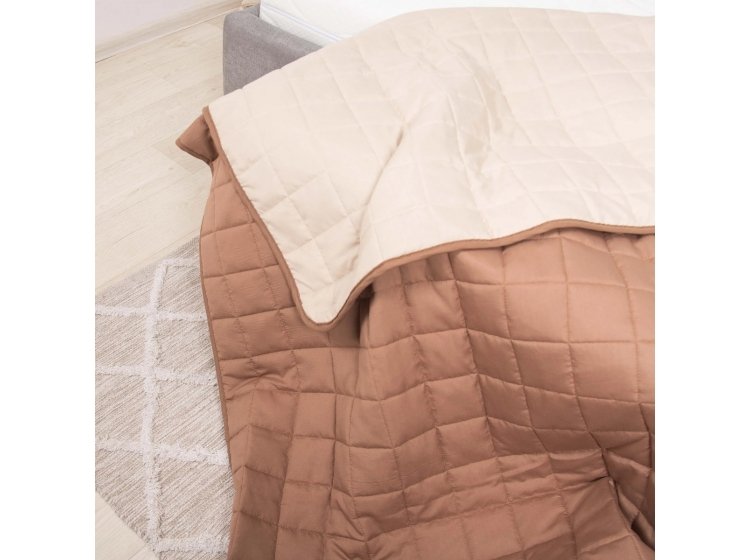 Покрывало стеганное Viluta. Дуэт капучино