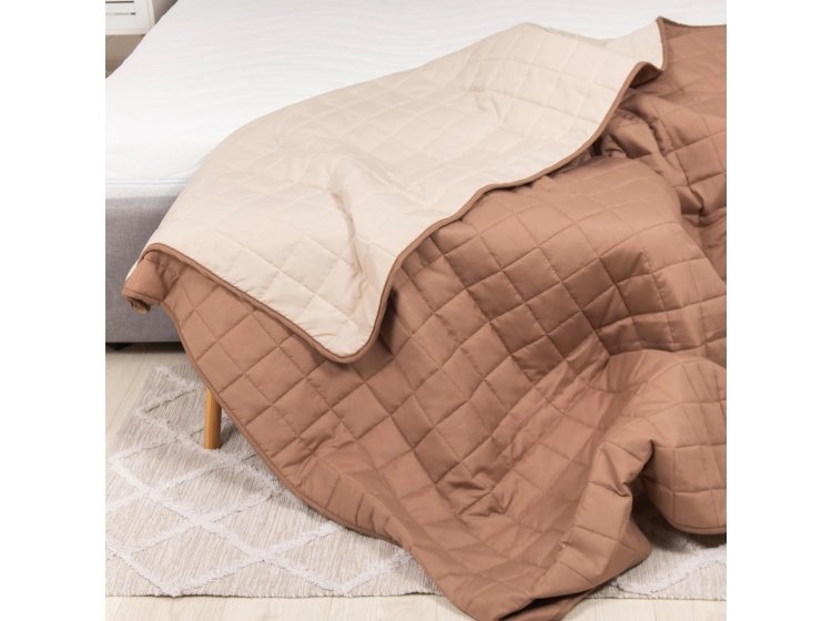 Покрывало стеганное Viluta. Дуэт капучино