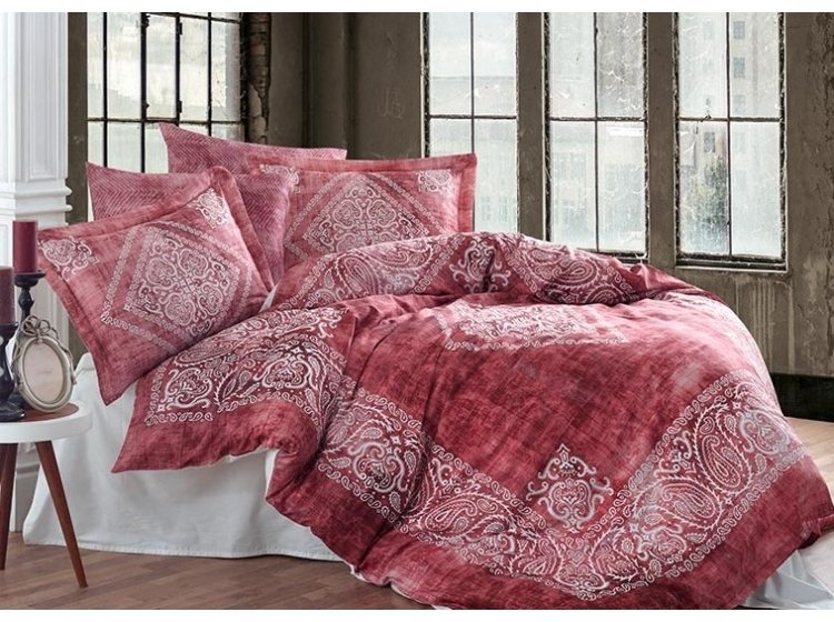 Постельное белье Dantela Vita. Сатин Digital Grace brick кирпичное