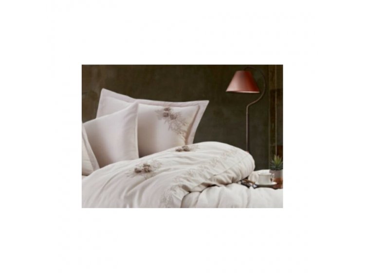 Постельное белье Dantela Vita. Safir bej с кружевом