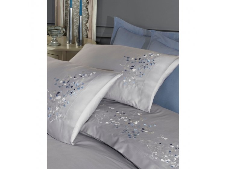 Постельное белье Dantela Vita. Alya gri с вышивкой