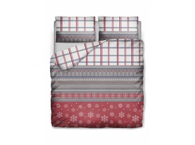 Новогоднее постельное белье Elita. Фланель Patrice red