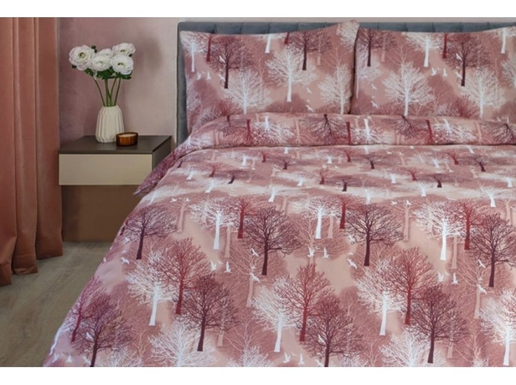 Постельное белье Iris Home. Ranforce Wood терракотовое