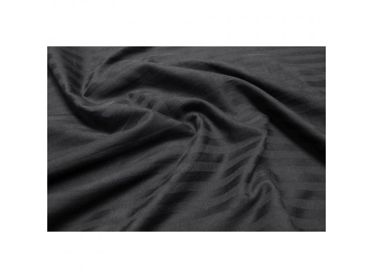 Постельное белье Lotus. Отель Сатин Страйп черного цвета