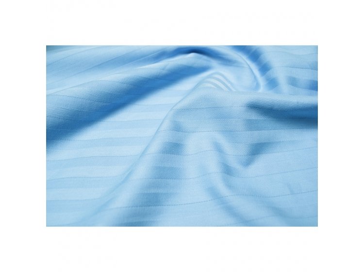 Постельное белье Lotus. Отель Сатин Страйп голубого цвета