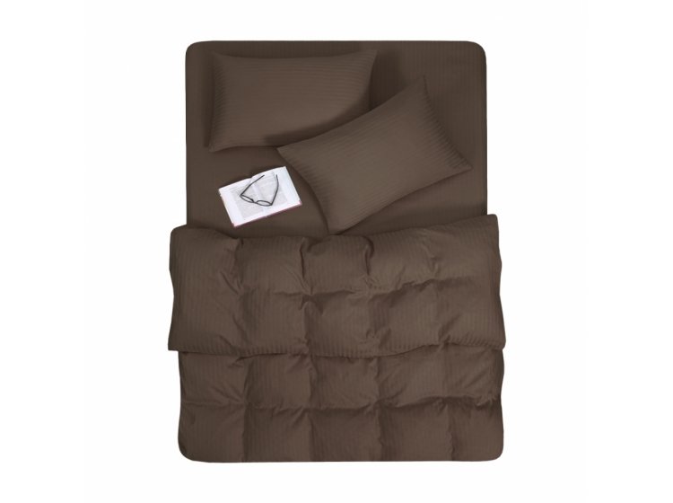 Постельное белье Lotus. Отель Сатин Страйп цвета кофе