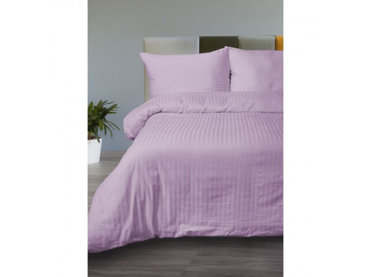 Постельное белье Lotus. Отель Сатин Страйп лилового цвета
