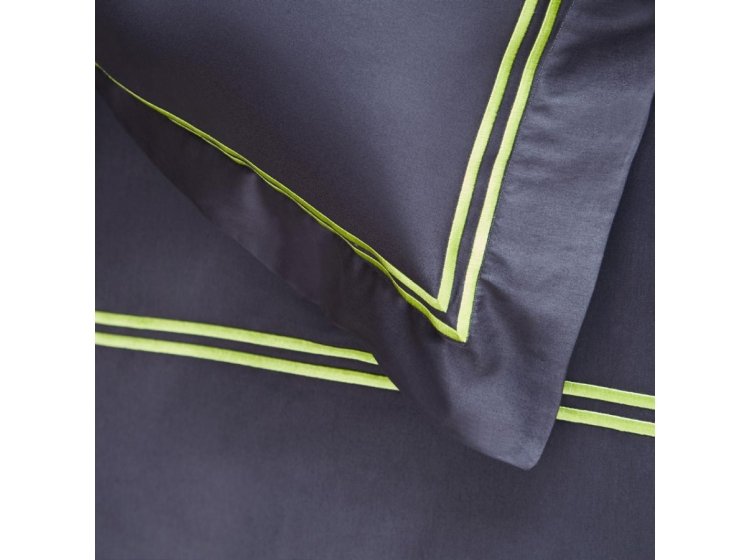 Постельное белье MieCasa. Сатин Milano antrasit-yesil king size