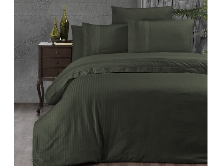 Постельное белье First Choice. Ranforce DARK Deluxe Gala Green