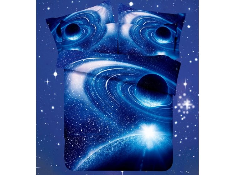 Постельное белье Love you. Полисатин  5 космос