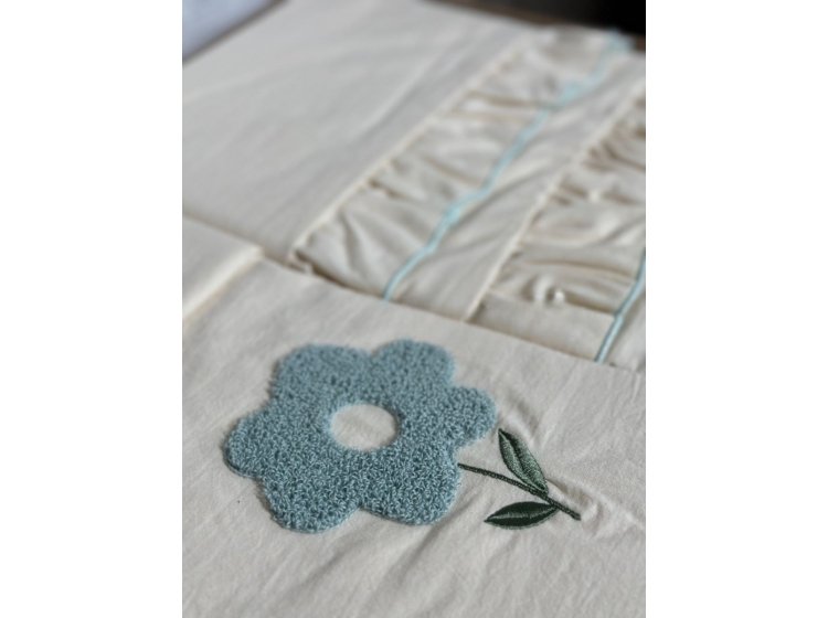 Постельное белье Saheser. Florita mint хлопок с вышивкой