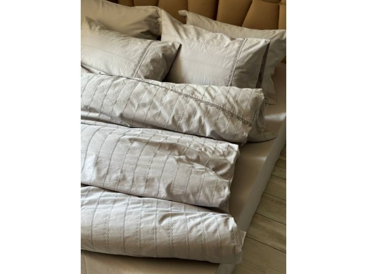 Постельное белье Saheser. Eco Cotton Jasmin gri jacquard