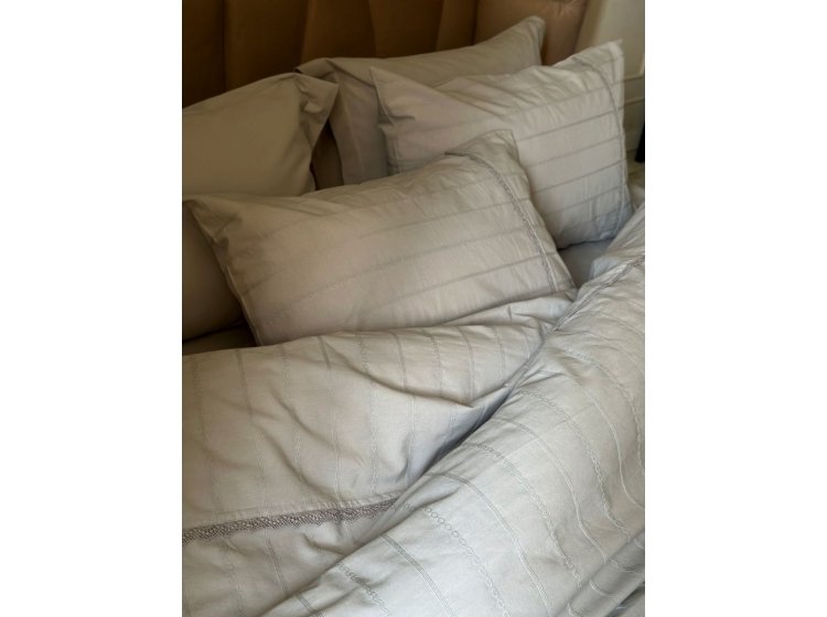Постельное белье Saheser. Eco Cotton Jasmin gri jacquard