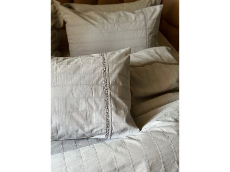 Постельное белье Saheser. Eco Cotton Jasmin gri jacquard
