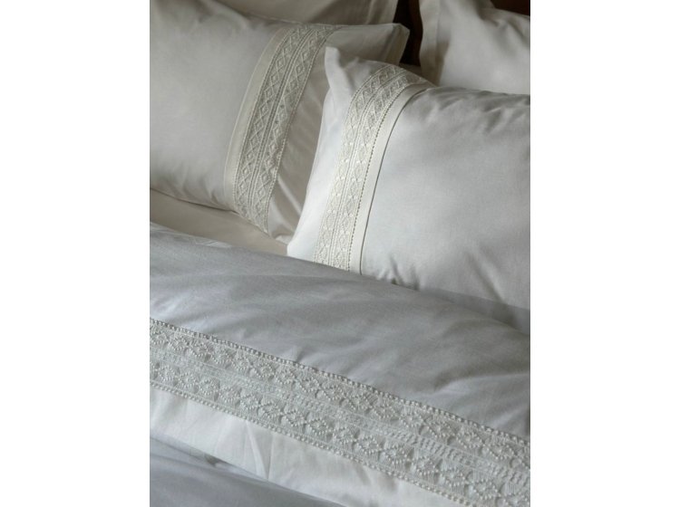 Постельное белье Saheser. Eco cotton Freya krem с пике