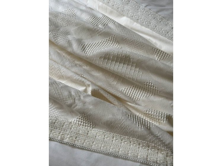 Постельное белье Saheser. Eco cotton Freya krem с пике