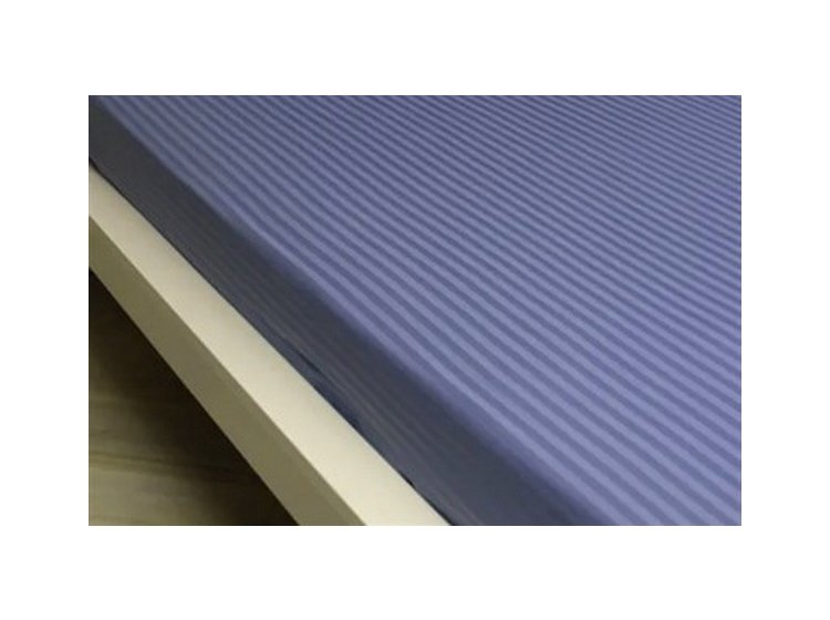 Простынь на резинке Lighthouse. Sateen stripe Blue Navy