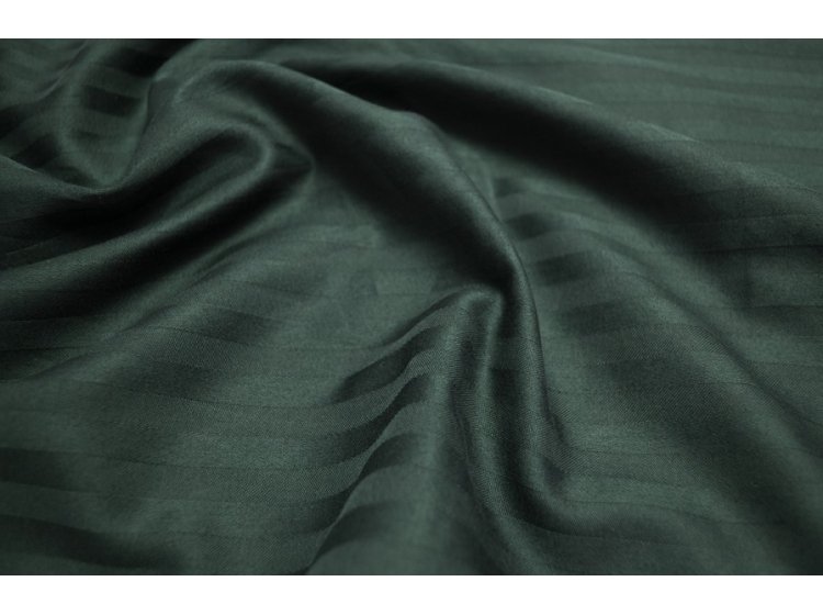 Пододеяльник Lotus. Сатин страйп изумрудный