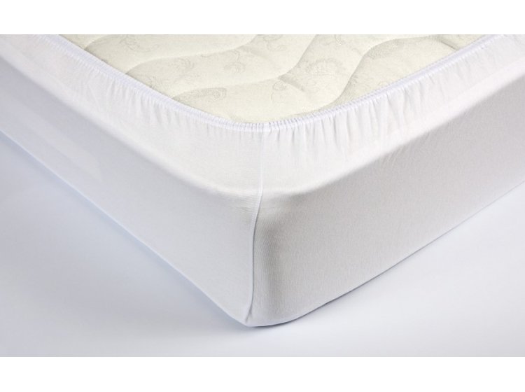 Простынь трикотажная на резинке Lotus. Белая