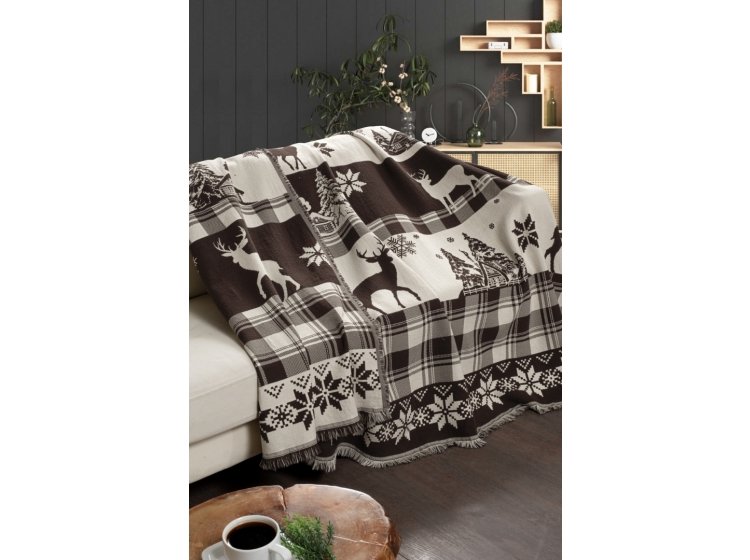 Плед хлопковый First choice. Deer polama