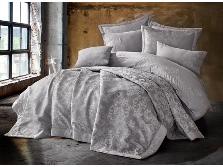 Набор постельного белья Dantela Vita. С вышивкой и жаккардовым покрывалом Nilda