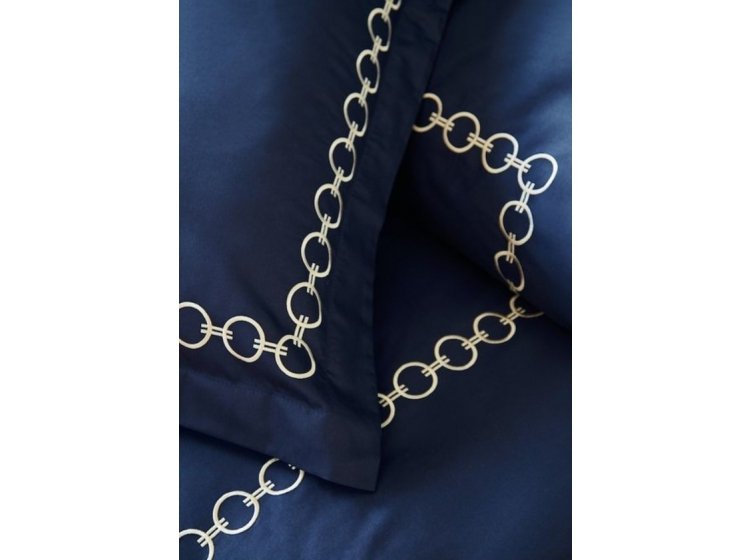 Постельное белье MieCasa. Сатин Circle lacivert-bej king size