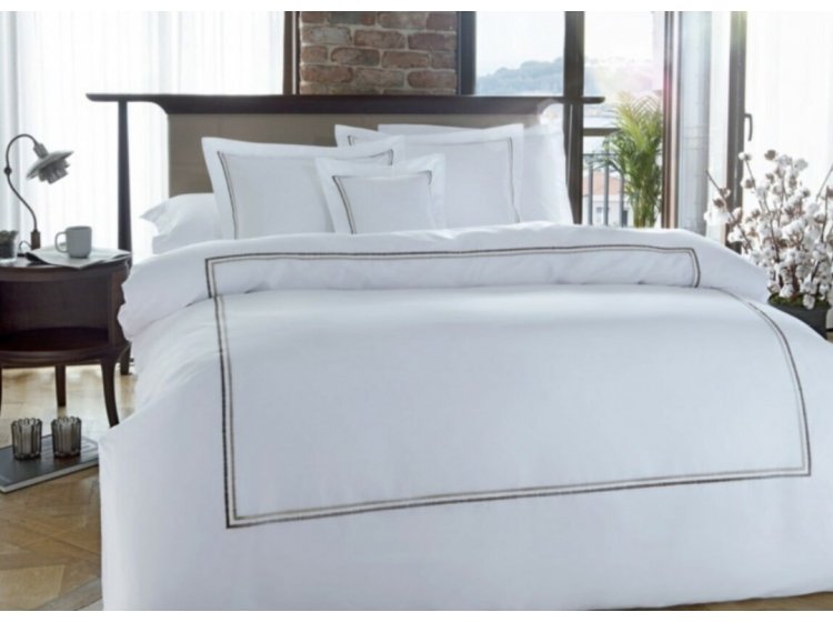 Постельное белье MieCasa. Сатин Houston kahve-bej