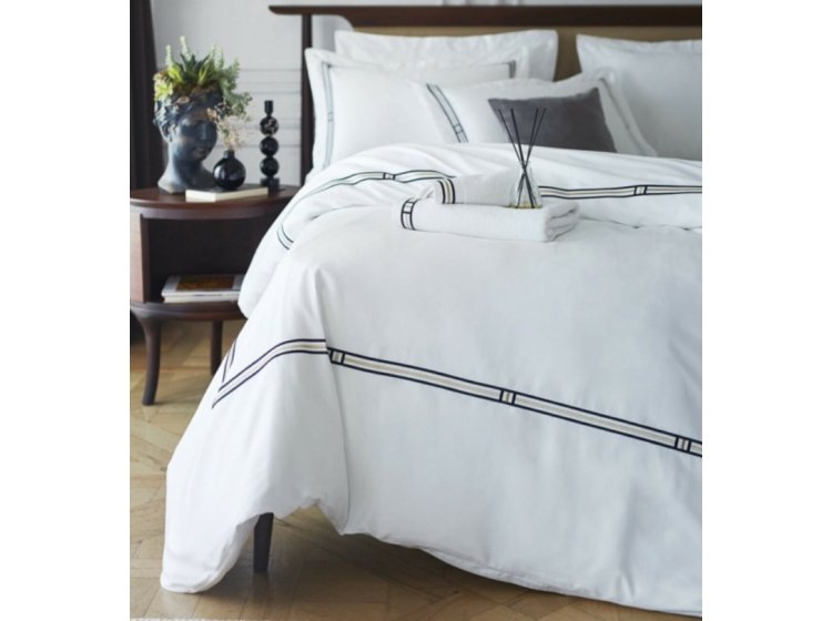 Постельное белье MieCasa. Сатин Manhattan lacivert-bej