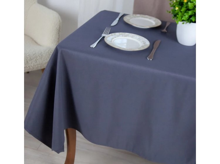 Скатерть ТЕП. Aquastop водоотталкивающая Dark Grey