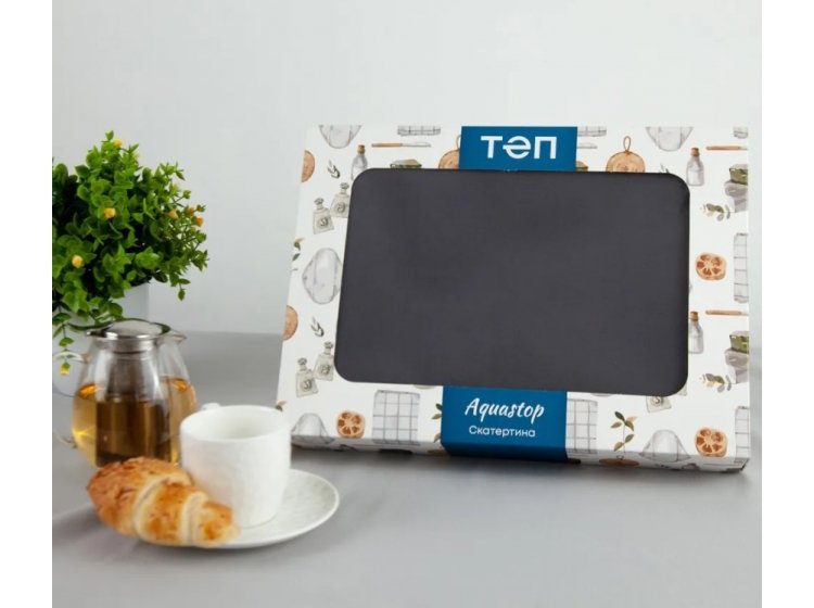 Скатерть ТЕП. Aquastop водоотталкивающая Dark Grey. Упаковка