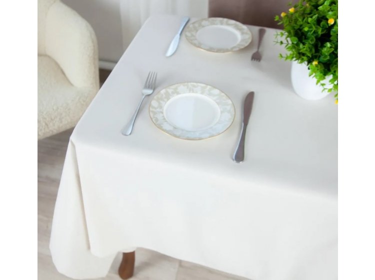 Скатерть ТЕП. Aquastop водоотталкивающая Milky White