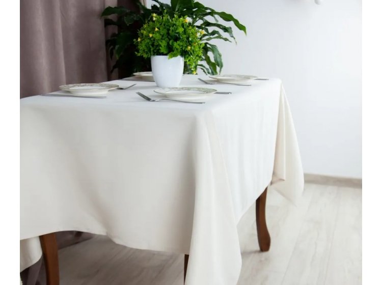 Скатерть ТЕП. Aquastop водоотталкивающая Milky White