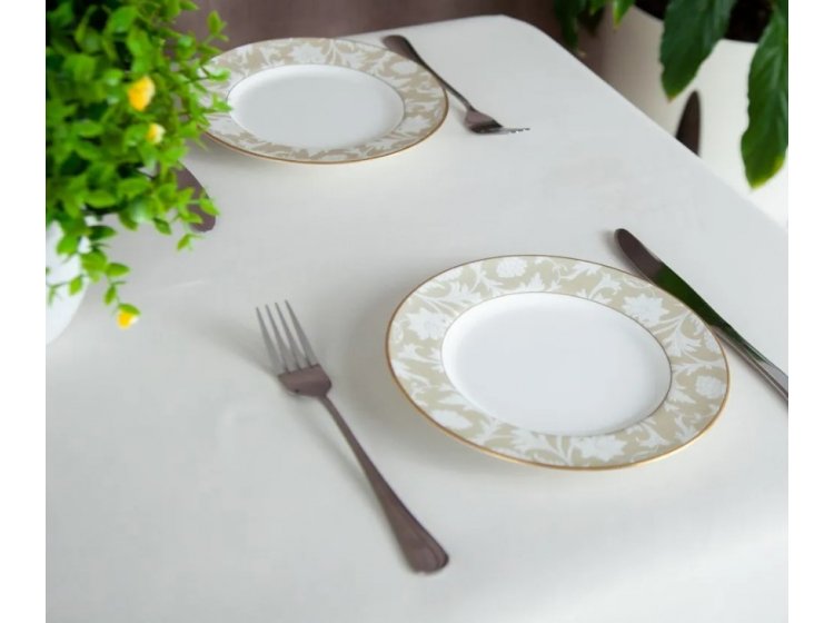 Скатерть ТЕП. Aquastop водоотталкивающая Milky White