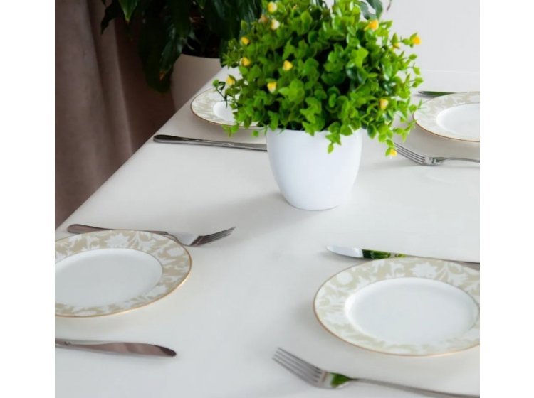 Скатерть ТЕП. Aquastop водоотталкивающая Milky White