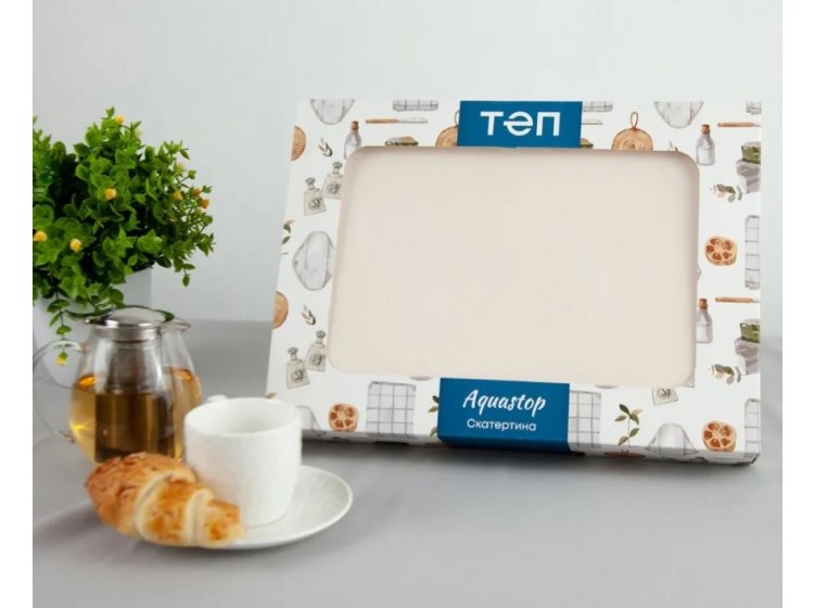 Скатерть ТЕП. Aquastop водоотталкивающая Snowy. Упаковка